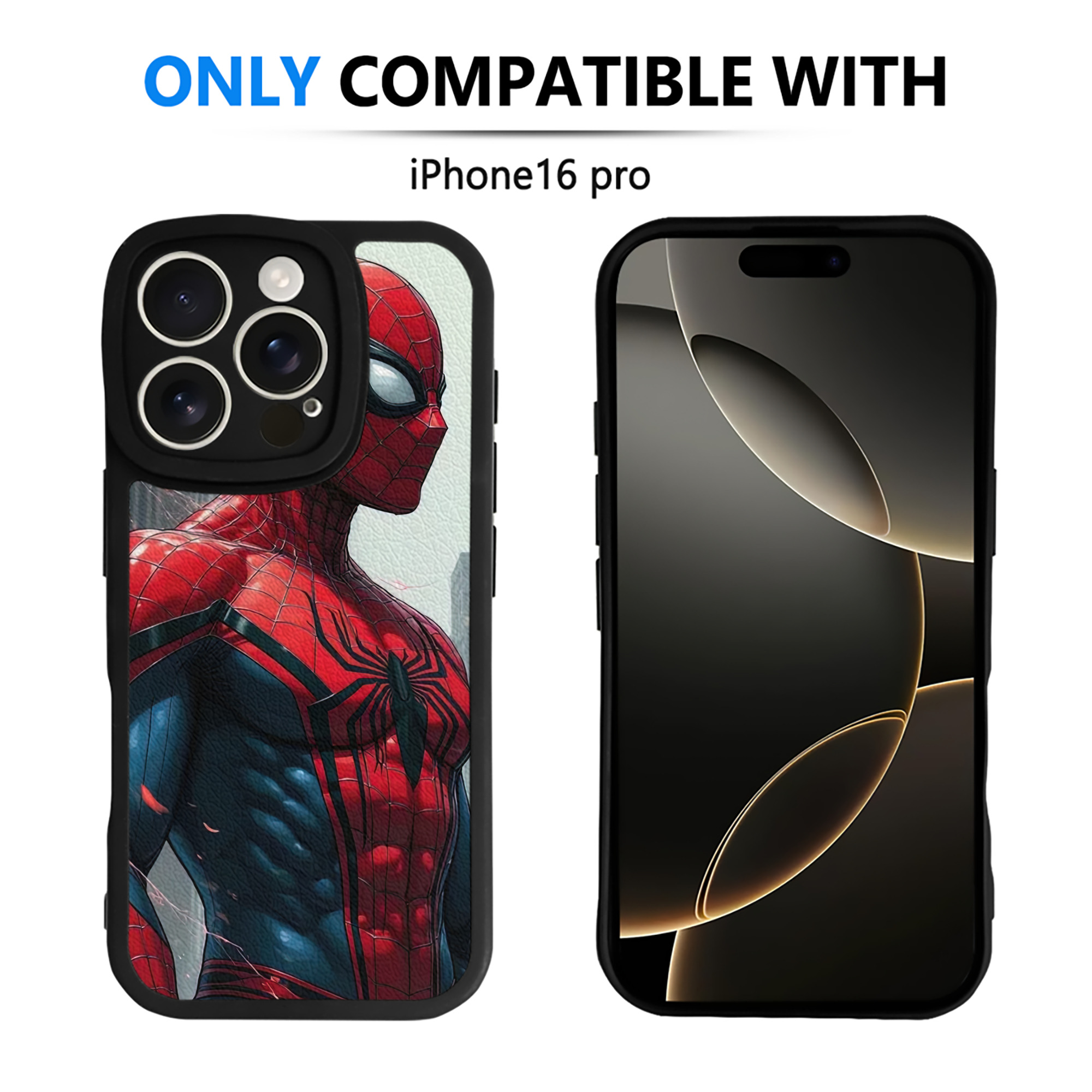 Spider Man スパイダーマン 【iPhone 16シリーズ対応】シリコンスマホケース（レザー調） 材質：シリコン